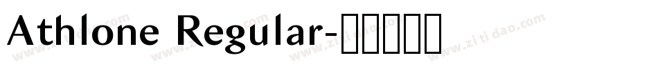 Athlone Regular字体转换